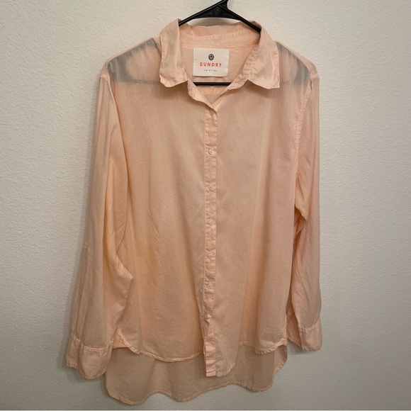 Sundry Cotton Button-down “I Need Vitamin Sea” size 3 - Picture 2 of 6